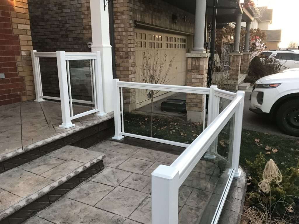 Tempered Clear Glass Porch Railings Ancaster, ON